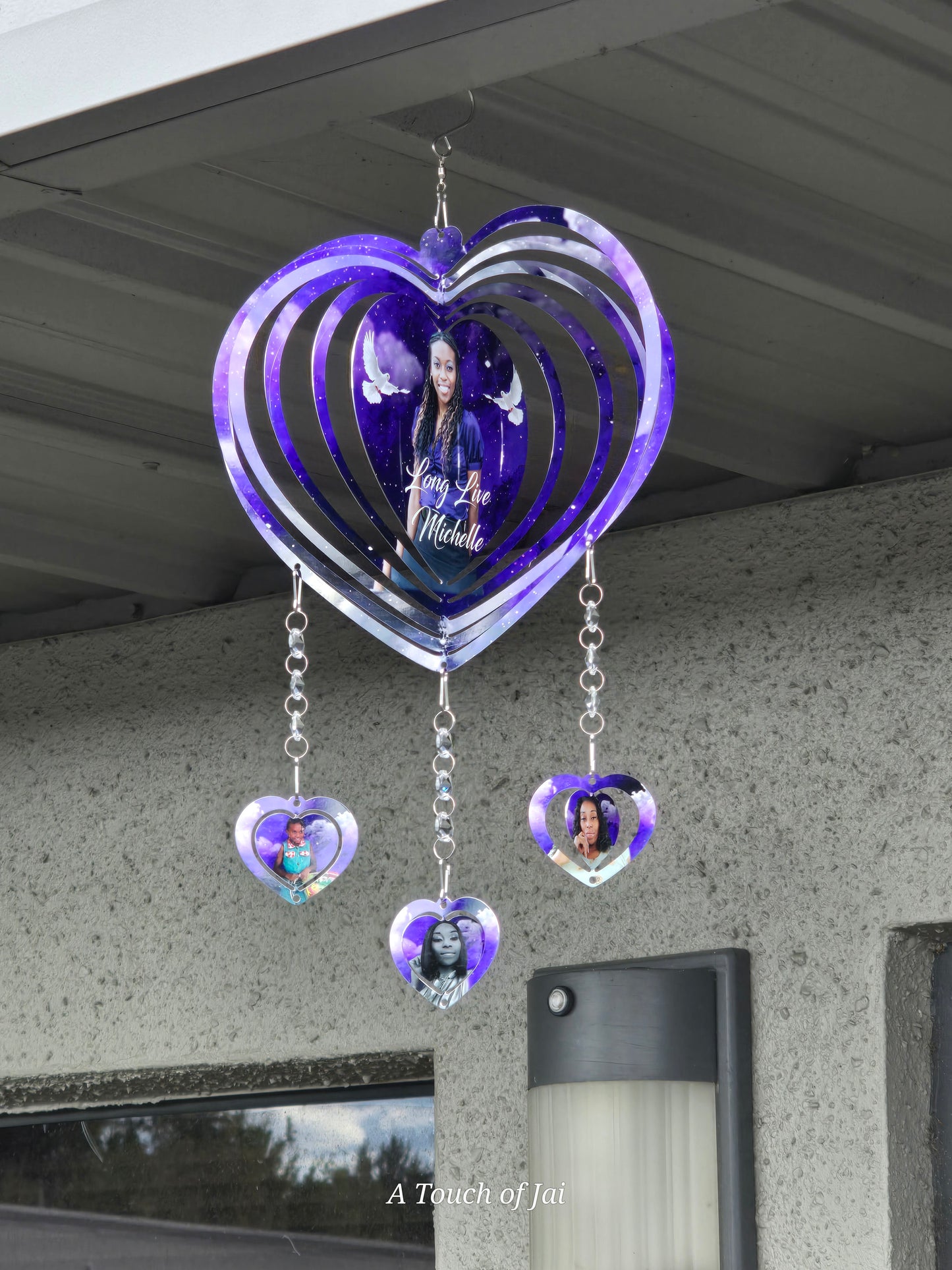 Heart-Shaped Wind Spinner