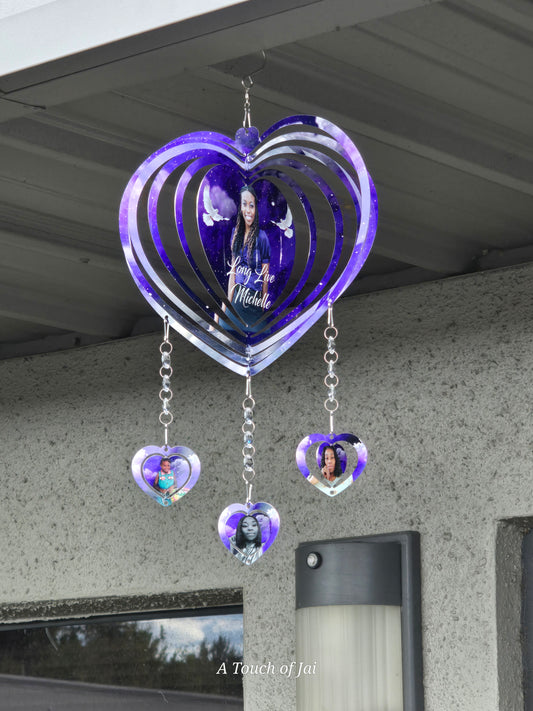 Heart-Shaped Wind Spinner