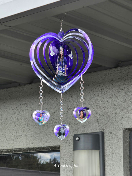 Heart-Shaped Wind Spinner