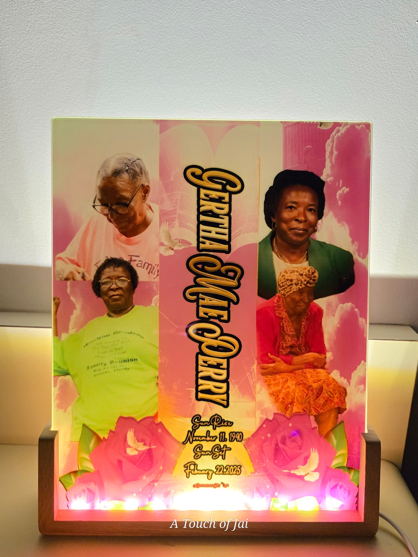 Glass Photo Frame Night Light