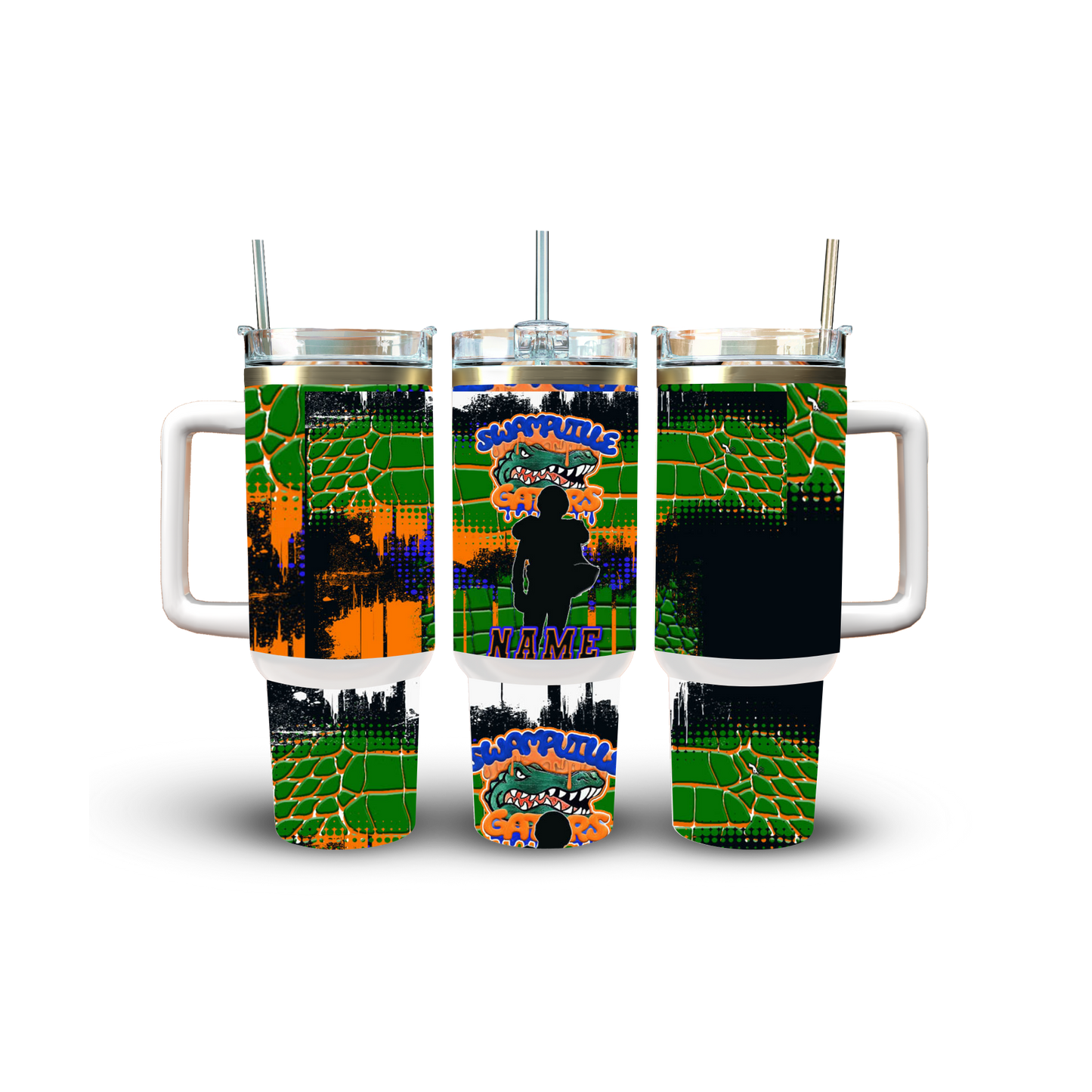 40oz Handled Tumbler - Swampville